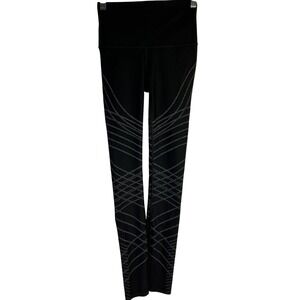 Lululemon High Rise Reflective Black Yoga Running Leggings 4